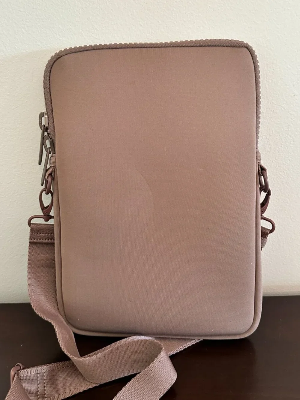 Dagne Dover Laptop Sleeve Crossbody Bag Blush Pink Color 11 x 8